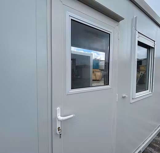 Portable office entrance door with vision panel thumbnail 2